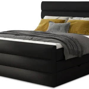 Eltap Dvoulůžková boxspringová postel Cande 160x200 eko kůže Soft 11 černá