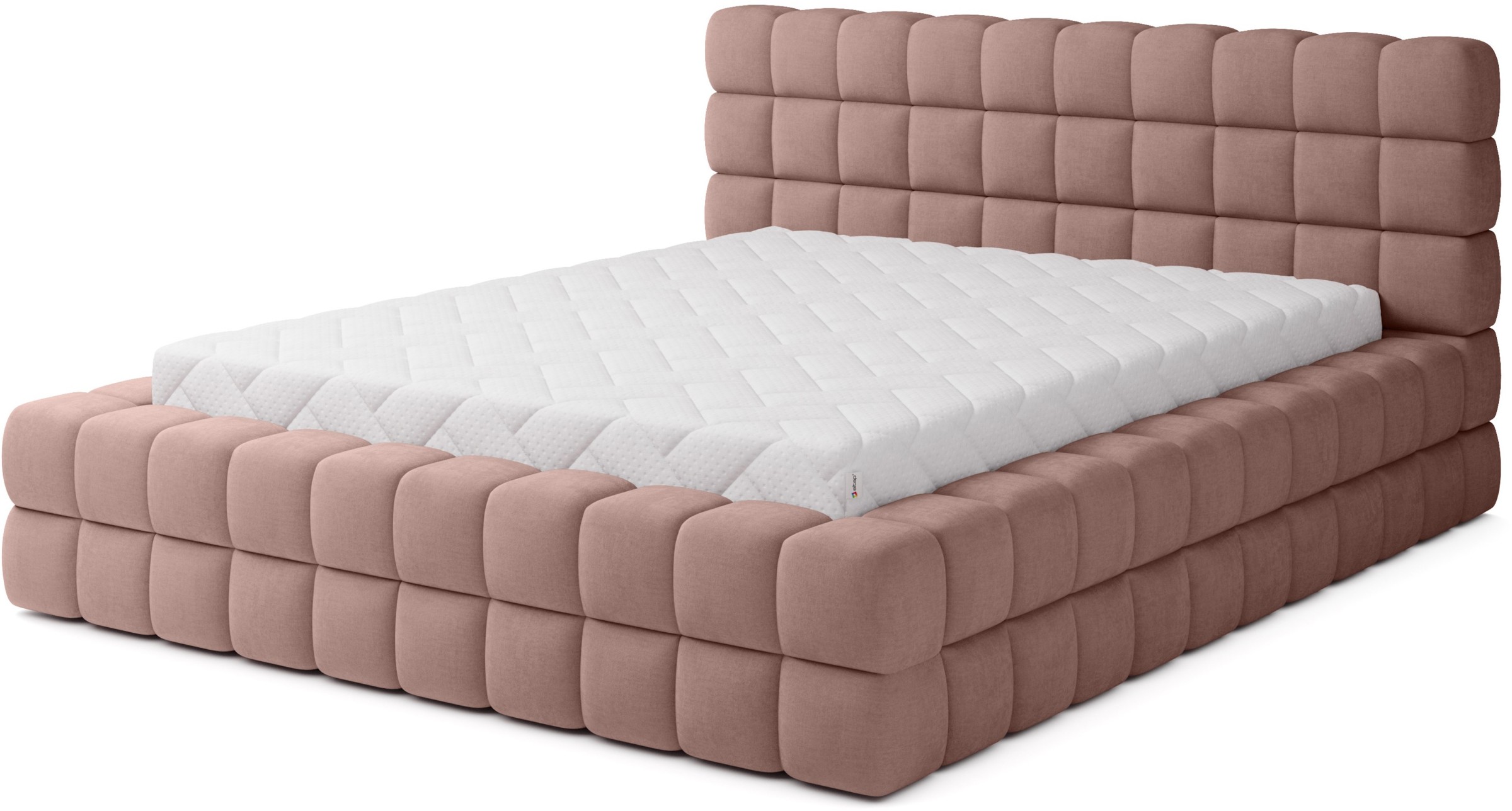 Eltap Dvoulůžková postel DIZZLE 160x200 se zvedacím roštem Touch 24 růžová