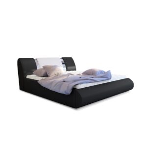 Eltap Dvoulůžková postel Flavio 180x200 eko kůže Soft 11 černá/Soft 17 bílá