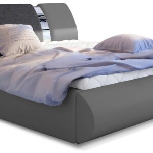 Eltap Dvoulůžková postel Flavio 180x200 eko kůže Soft 29 šedá/Inari 96 tmavě šedá