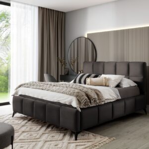 Eltap Dvoulůžková postel MIST 180x200 Riviera 97 tmavě šedá