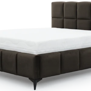 Eltap Dvoulůžková postel MIST 180x200 Velvetmat 22 tmavě hnědá