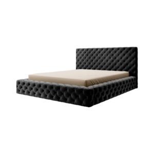 Eltap Dvoulůžková postel PRINCCE 140x200 Lukso 10 černá