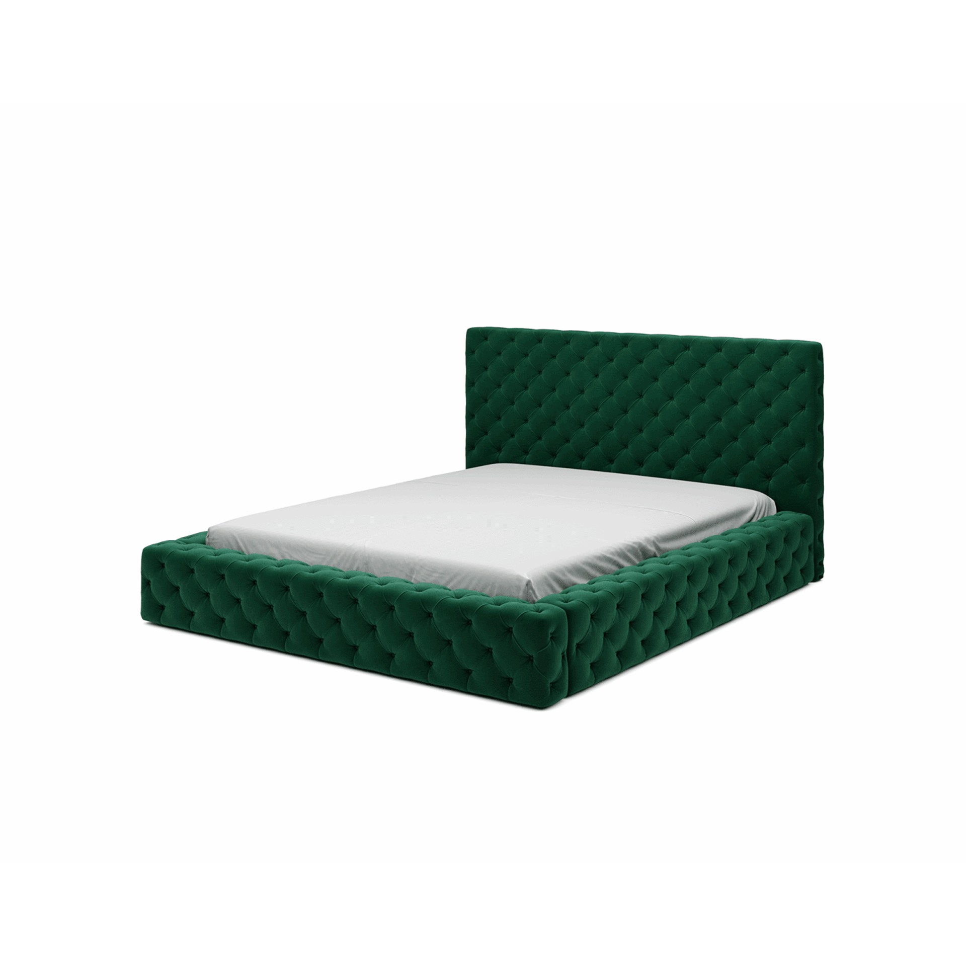 Eltap Dvoulůžková postel PRINCCE 160x200 Lukso 35 láhvově zelená - Obrázek 2