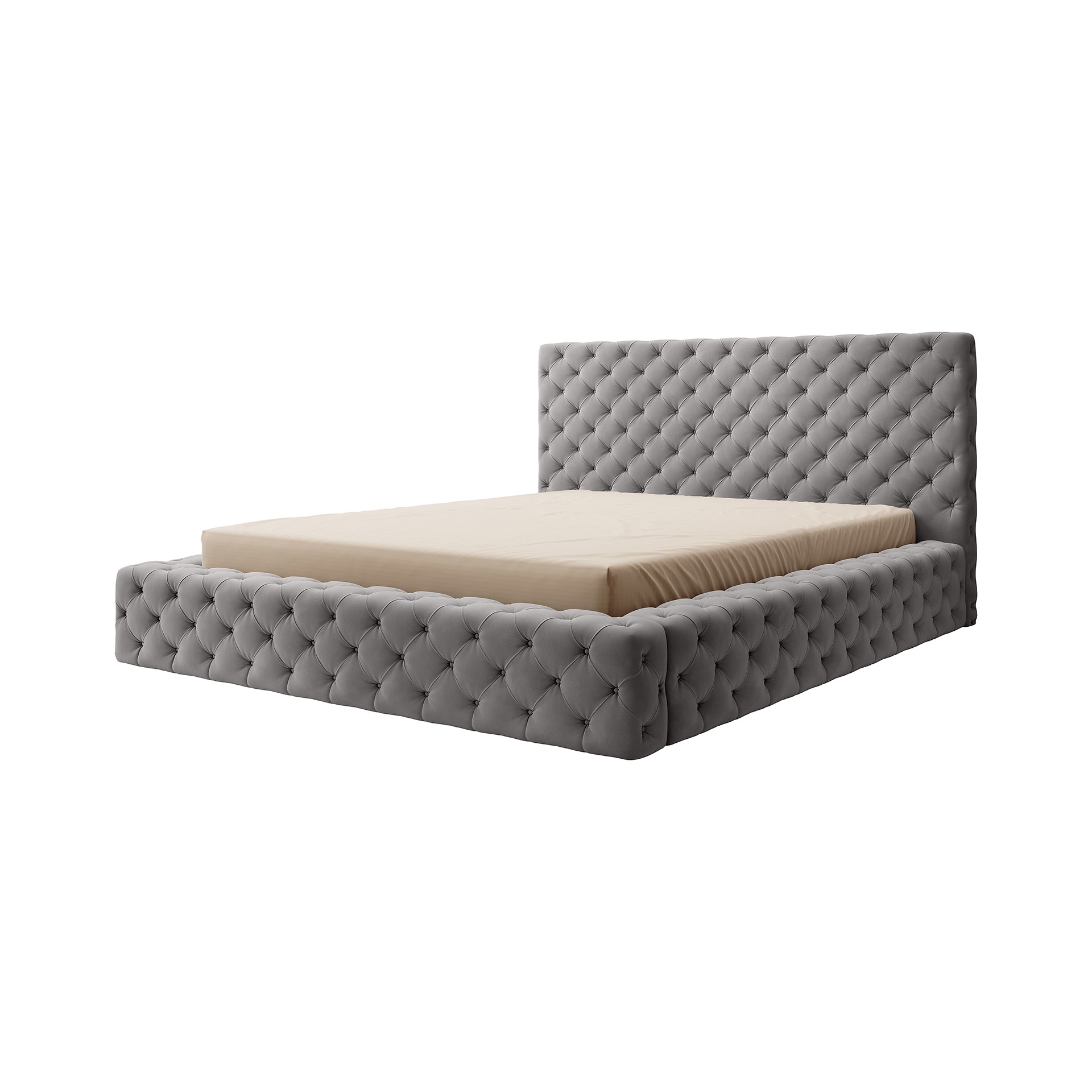 Eltap Dvoulůžková postel PRINCCE 160x200 Sola 06 šedá