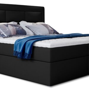 Eltap Dvoulůžková postel VIVRE 180x200 eko kůže Soft 11 černá