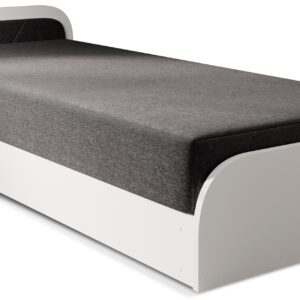 Eltap Jednolůžková postel PARYS 80x190 Sawana 05 tmavě šedá/bílá levá