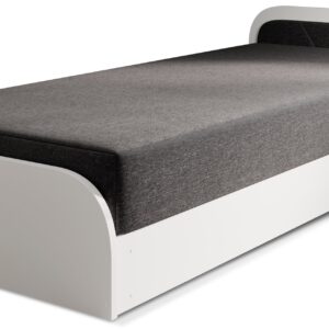 Eltap Jednolůžková postel PARYS 80x190 Sawana 05 tmavě šedá/bílá pravá