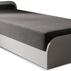 Eltap Jednolůžková postel PARYS 80x190 Sawana 05 tmavě šedá/šedá levá