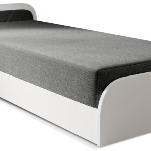 Eltap Jednolůžková postel PARYS 80x190 Sawana 21 šedá/bílá levá