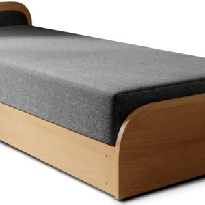 Eltap Jednolůžková postel PARYS 80x190 Sawana 21 šedá/hnědá levá