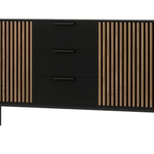 Eltap Komoda Meorati 150 cm černá/dub Artisan