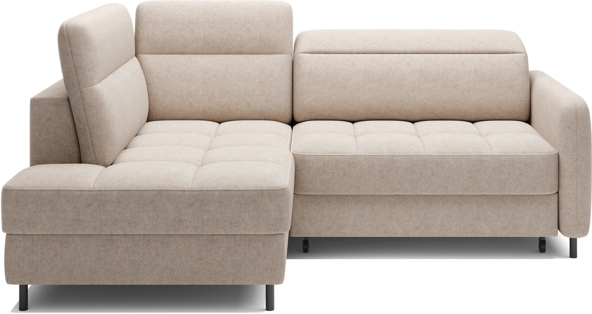Eltap Rohová rozkládací sedací souprava BAREA 208 cm Raquel 18 béžová levá