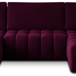 Eltap Rohová rozkládací sedací souprava BONITO 350 cm Velvetmat 25 vínová levá