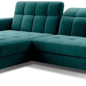 Eltap Rohová rozkládací sedací souprava LORELLE 225 cm Mat Velvet 75 zelená levá