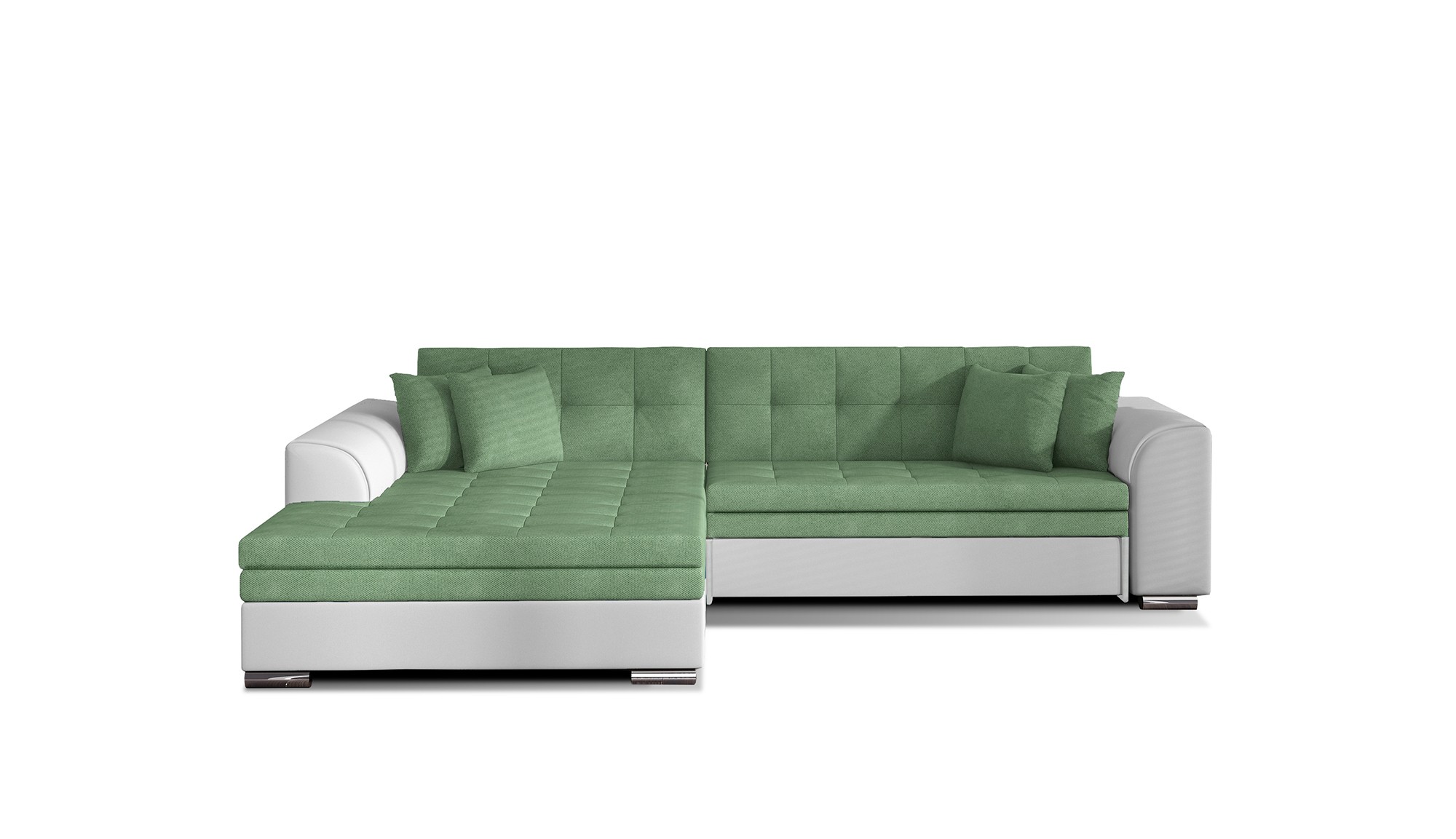 Eltap Rohová rozkládací sedací souprava SORENTO 296 cm Soro 34/Soft 17 zelená levá