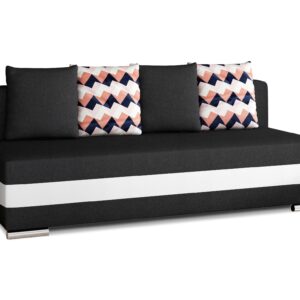 Eltap Rozkládací pohovka CALIA 195 cm Sawana 14/Soft 17/Zigzag 60 černá