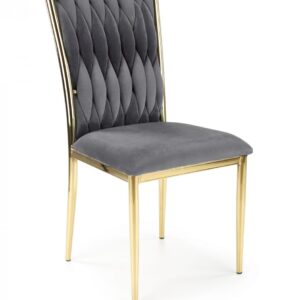 HALMAR Designová židle Leona šedá/zlatá