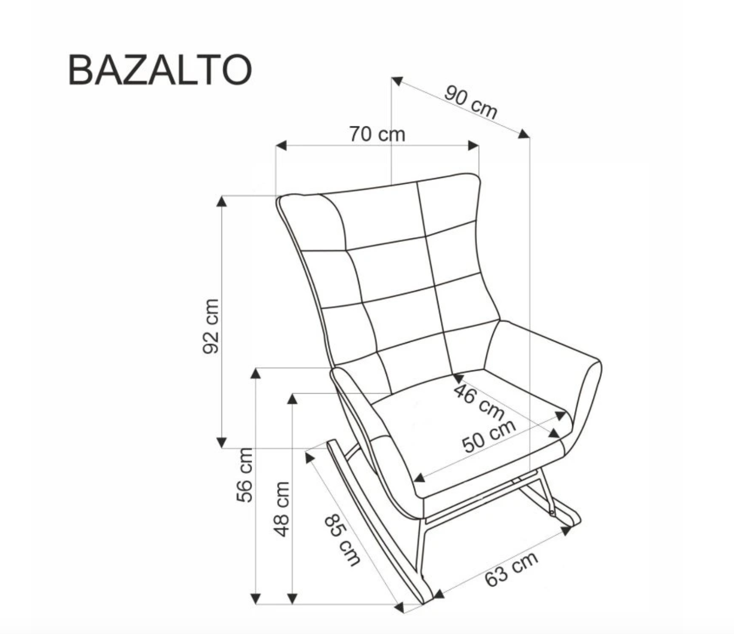 HALMAR Houpací křeslo Bazalto béžové - Obrázek 2
