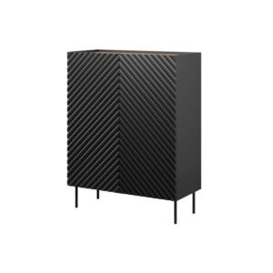 HALMAR Komoda Onda 2D 127 cm černá/dub artisan