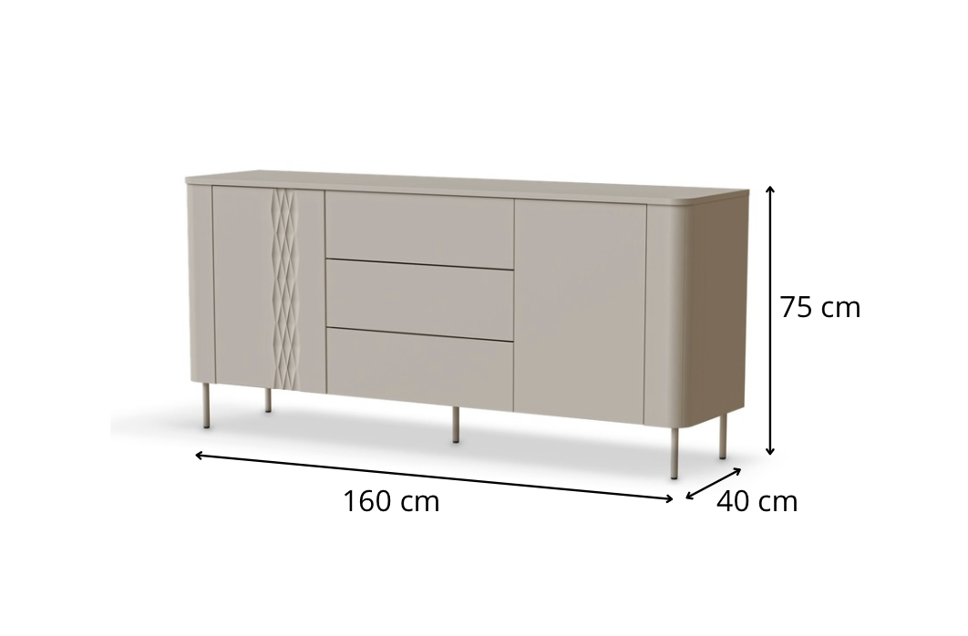 HALMAR Komoda Tirante KM-1 160 cm kašmírová - Obrázek 2