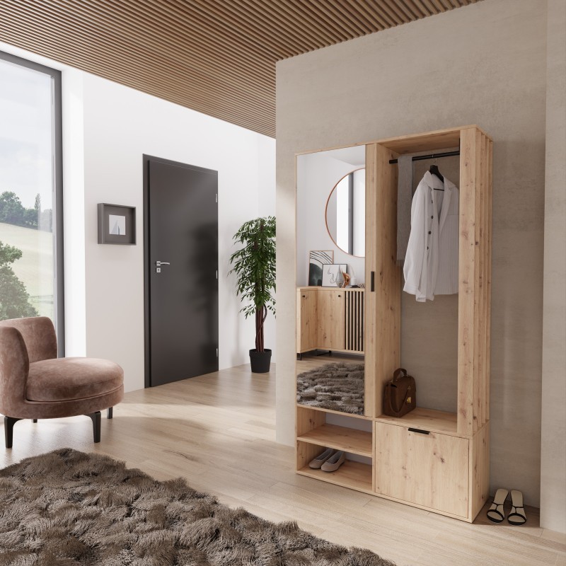 HALMAR Předsíňová stěna MILO dub artisan