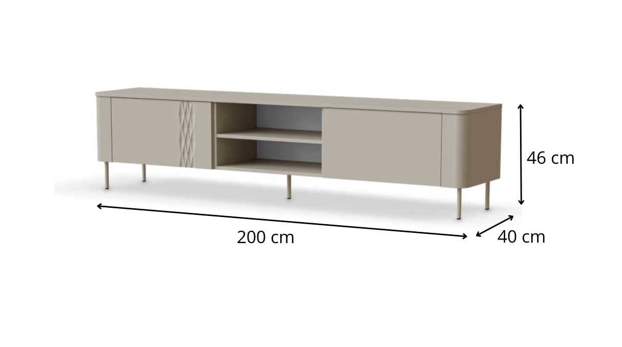 HALMAR TV stolek Tirante II 200 cm kašmírový - Obrázek 2