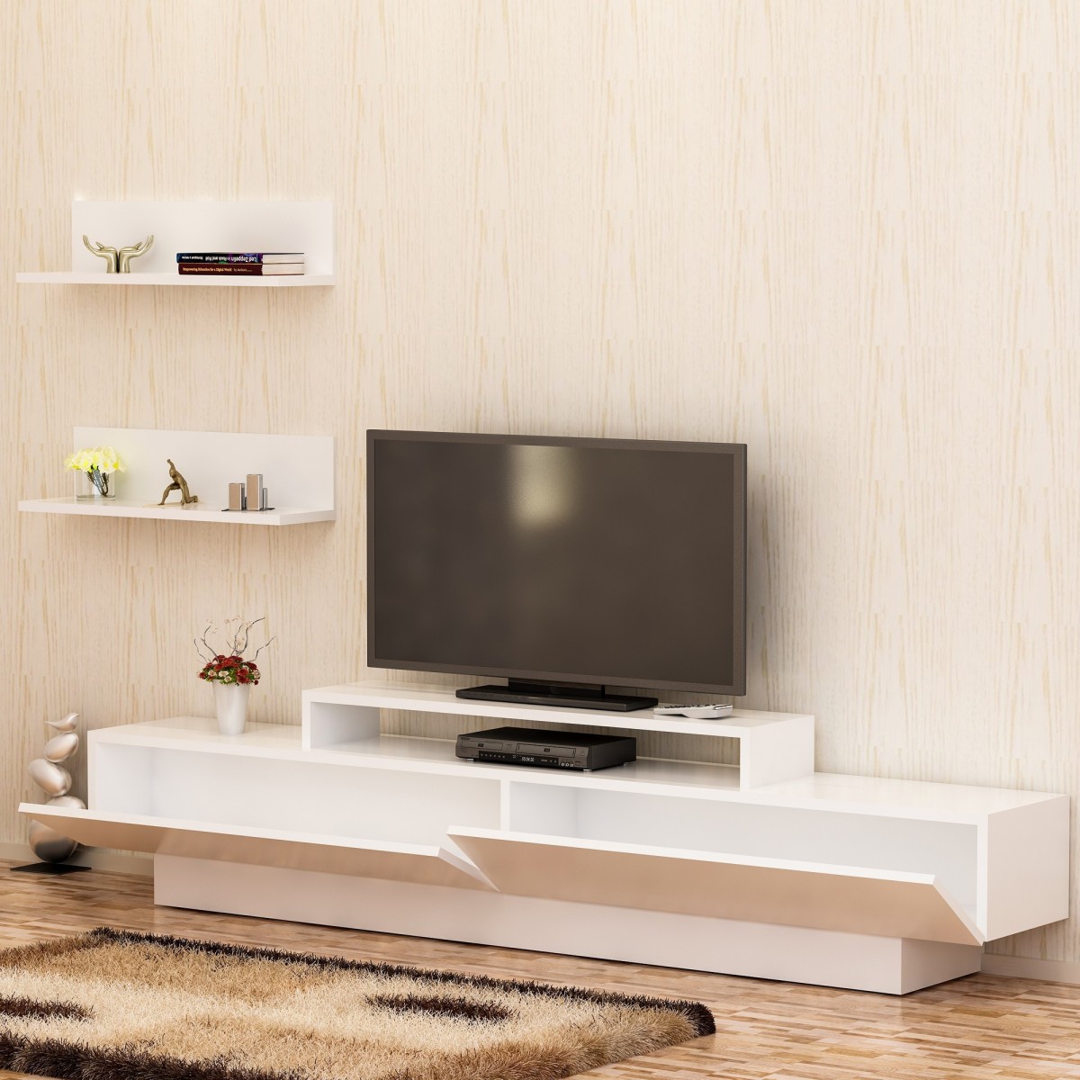 Hanah Home Obývací stěna Lusi bílá - Obrázek 2