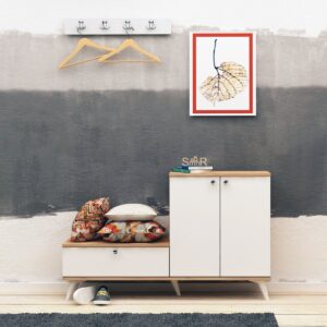 Hanah Home Předsíňová stěna Eva dub/bílá