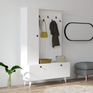 Hanah Home Předsíňová stěna Lala bílá