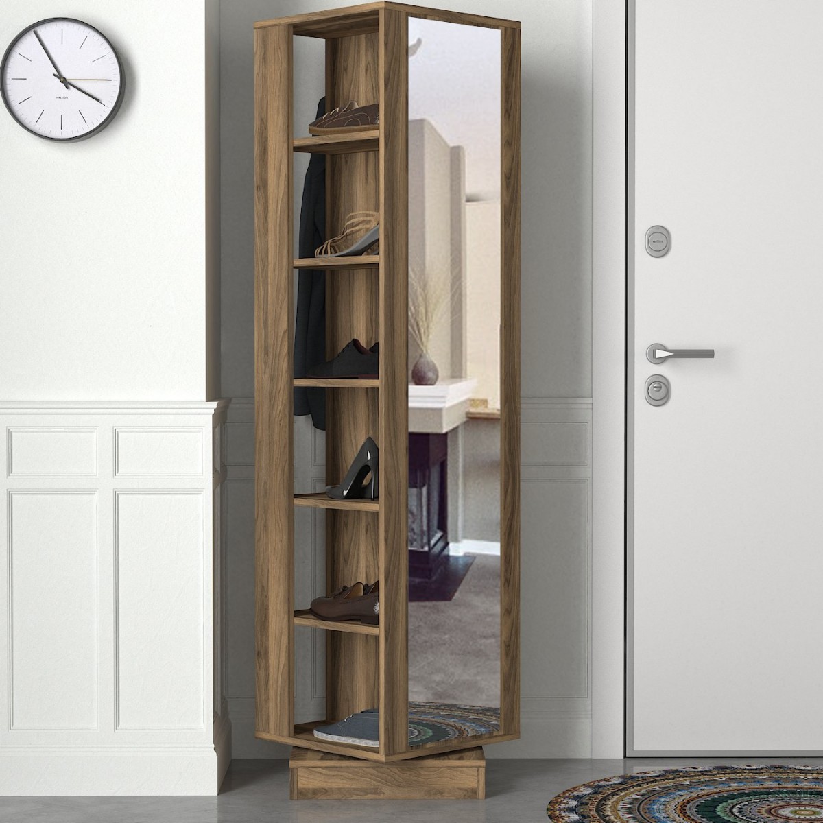 Hanah Home Předsíňová stěna Roll ořech