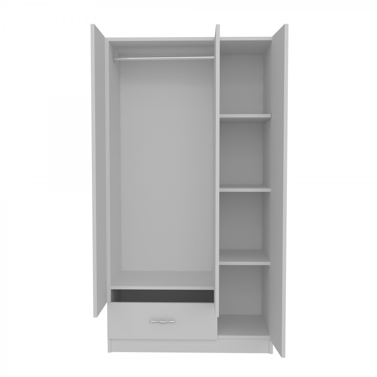 Hanah Home Šatní skříň Gabi 90 cm bílá - Obrázek 2