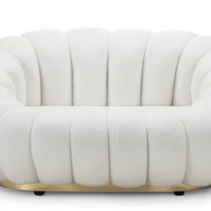 Hector Designová pohovka FIRENCE 145 cm boucle bílá