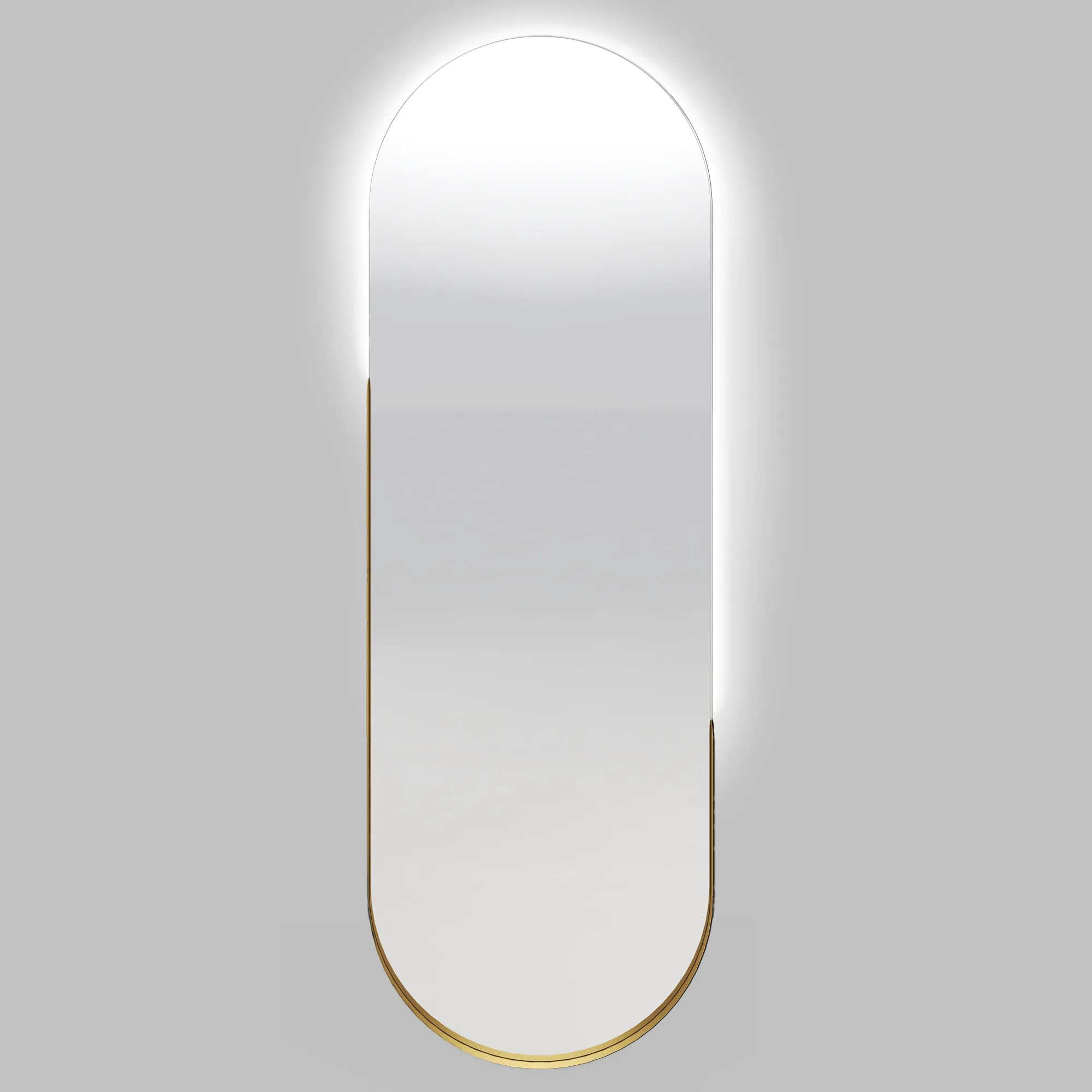 Hector Nástěnné zrcadlo s LED osvětlením Brio 40x105 cm zlaté - Obrázek 2