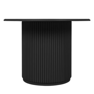 HowHomely Kulatý odkládací stolek ROMA 60 cm černý