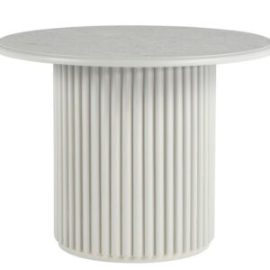 HowHomely Kulatý odkládací stolek ROMA 60 cm šedý