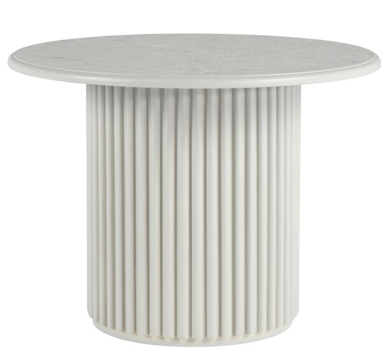 HowHomely Kulatý odkládací stolek ROMA 60 cm šedý