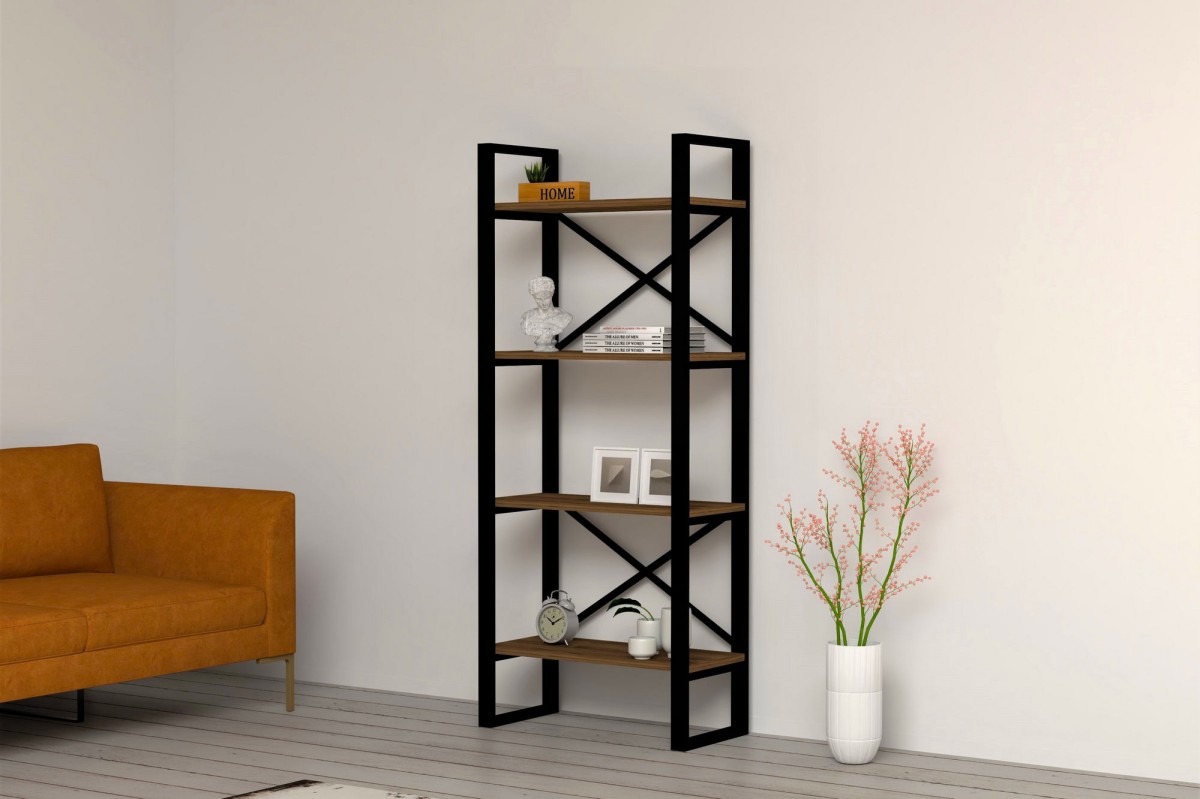 Kalune Design Knihovna Adisa II ořech - Obrázek 2