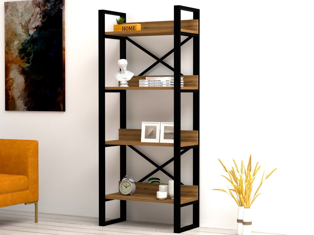 Kalune Design Knihovna Adisa ořech - Obrázek 2