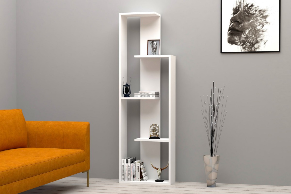 Kalune Design Knihovna Wand bílá - Obrázek 2