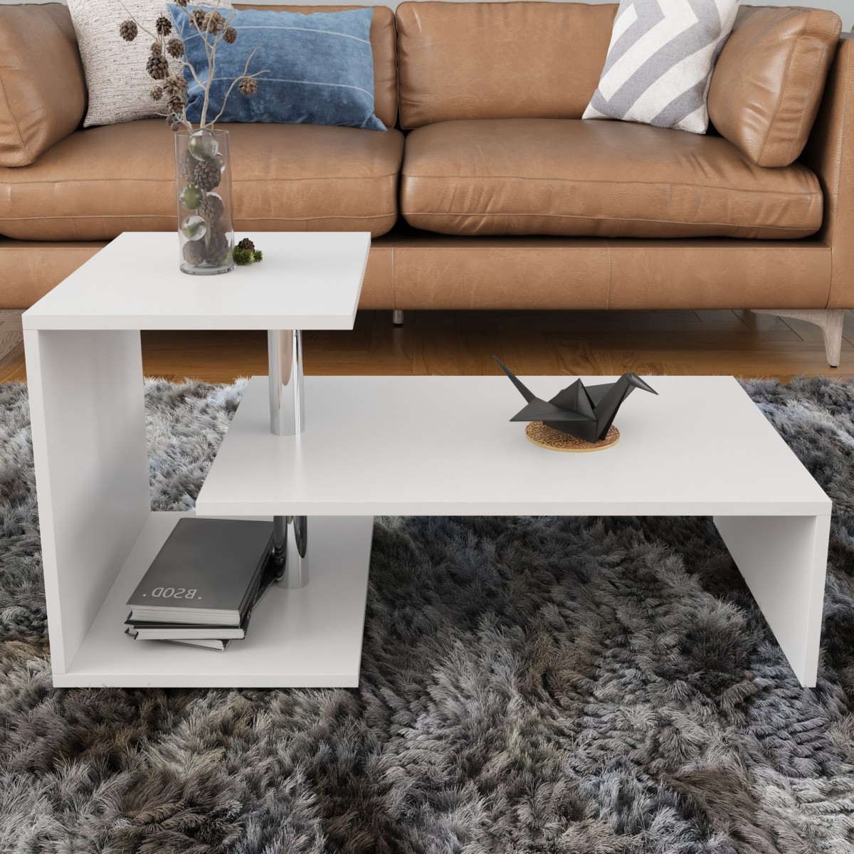 Kalune Design Konferenční stolek Dilek bílý - Obrázek 2
