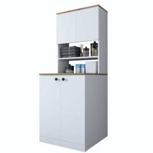 Kalune Design Koupelnová skříňka na pračku KD102 ořech/bílá