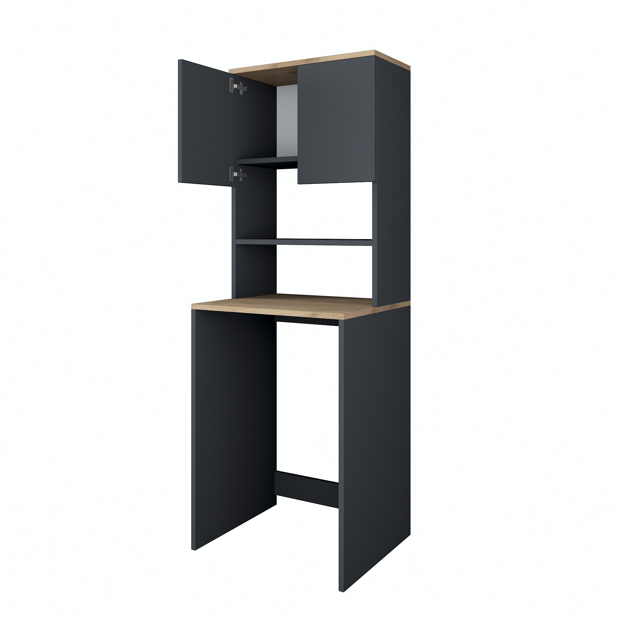 Kalune Design Koupelnová skříňka nad pračku KD101 ořech/antracit