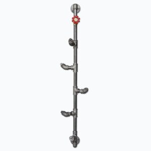 Kalune Design Nástěnný věšák BORURAF 100 cm černý/zlatý