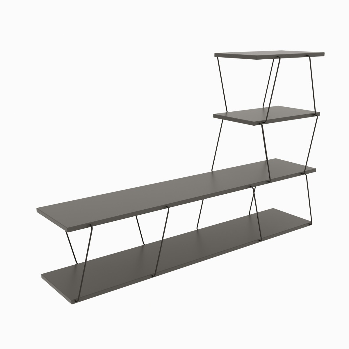 Kalune Design TV stolek ILGAZ 150 cm antracitový