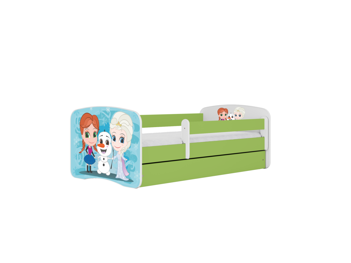 Kocot kids Dětská postel Babydreams Sněhové princezny zelená