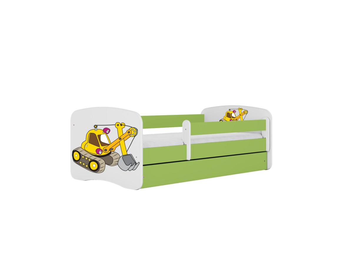 Kocot kids Dětská postel Babydreams bagr zelená