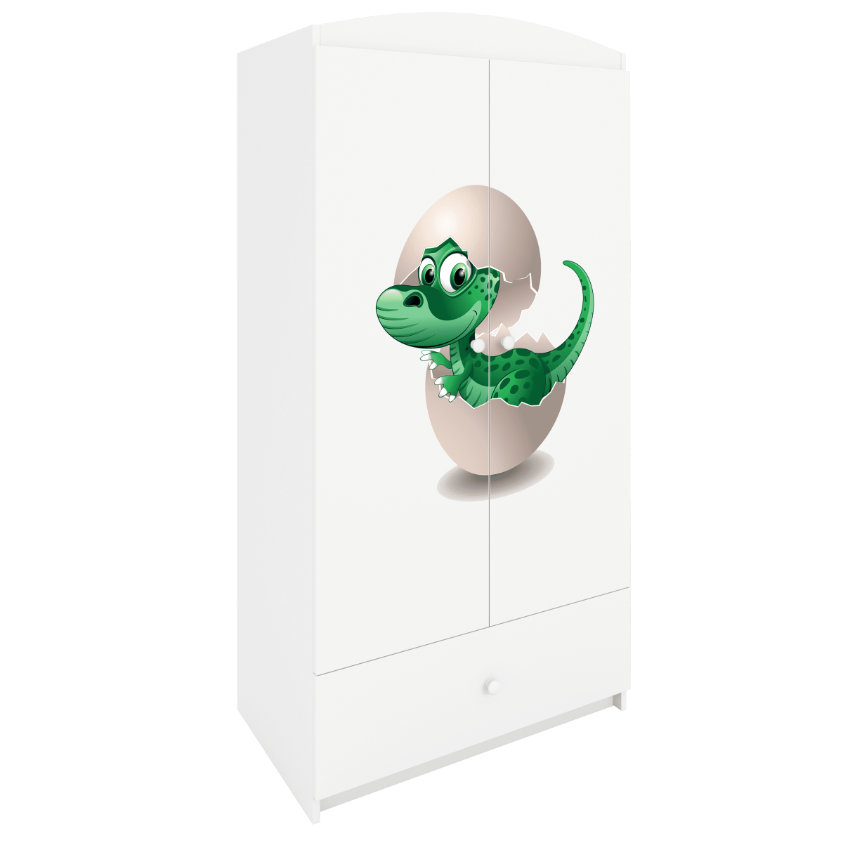 Kocot kids Dětská skříň Babydreams 90 cm dinosaurus bílá - Obrázek 2