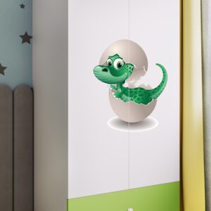 Kocot kids Dětská skříň Babydreams 90 cm dinosaurus zelená