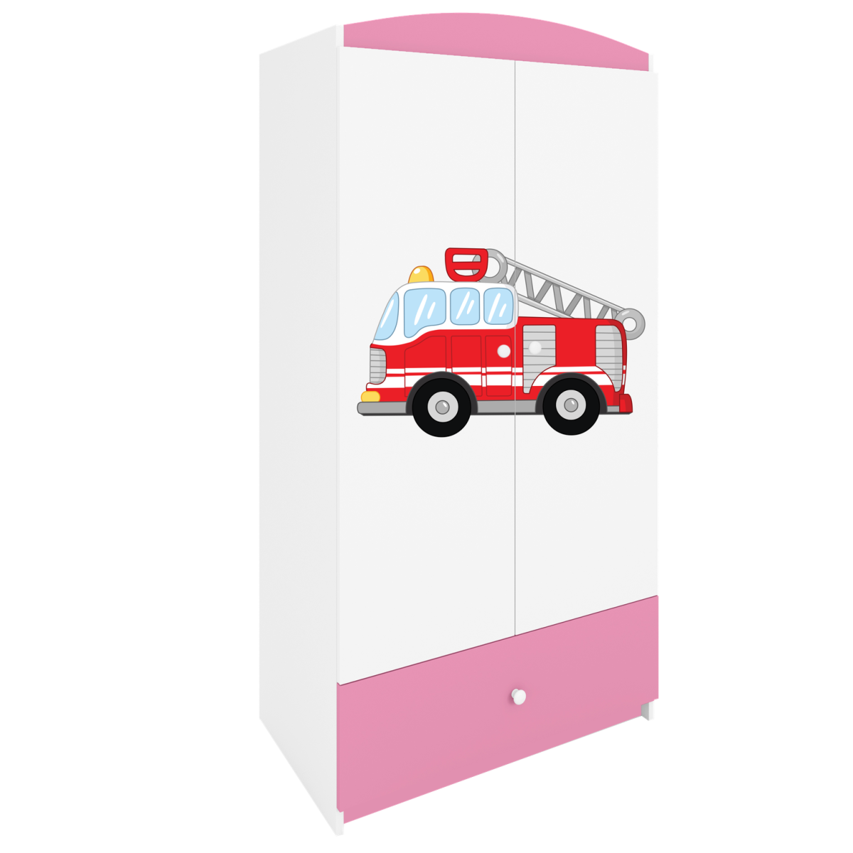 Kocot kids Dětská skříň Babydreams 90 cm hasičské auto růžová - Obrázek 2